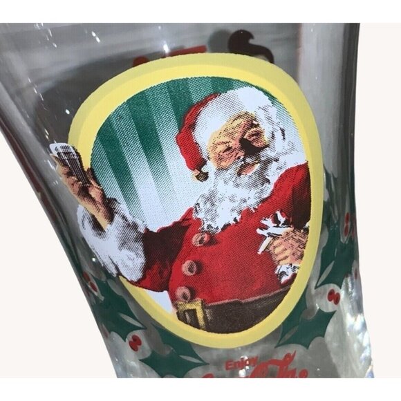 Coca-Cola  Big Boy Christmas Santa Glasses- set of three - Picture 2 of 7